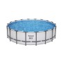 Kit Piscine hors sol tubulaire BESTWAY - Steel Pro Max - 549 x 132 cm - Rectangulaire (Inclus filtre a cartouche + échelle + bâc