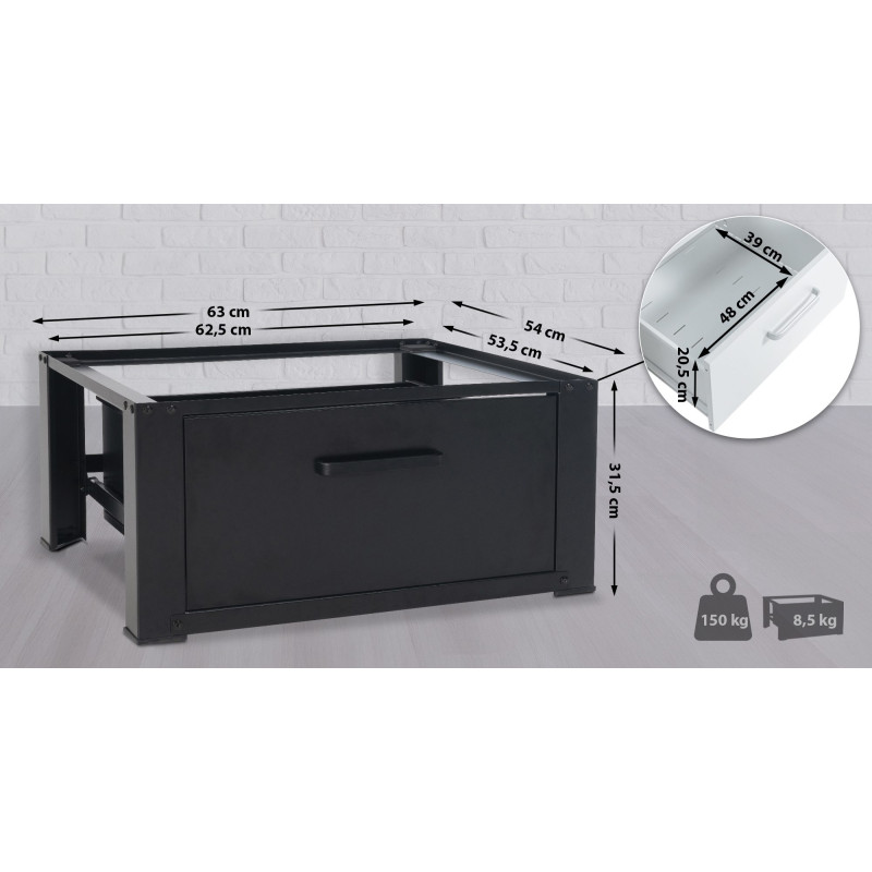 Socle pour machine ? laver Folly noir