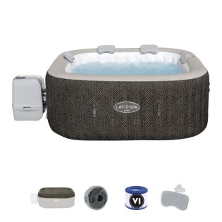 BESTWAY - Spa gonflable Lay-Z-Spa Cabo Smart Hydrojet, 4 / 6 places, diametre 180 x 180 x 71 cm, 140 jets d'air