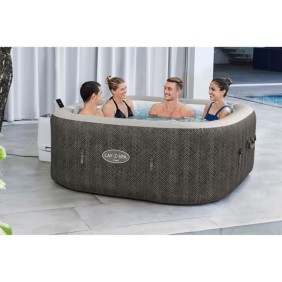 BESTWAY - Spa gonflable Lay-Z-Spa Cabo Smart Hydrojet, 4 / 6 places, diametre 180 x 180 x 71 cm, 140 jets d'air