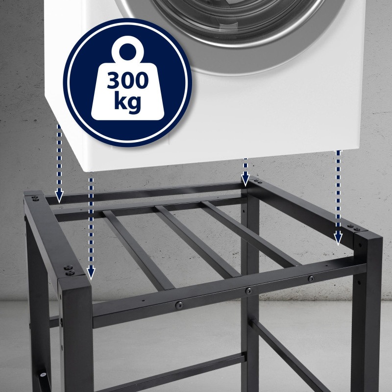 Estante para lavadoras Medina Negro