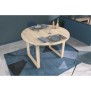 Table a manger extensible - BETTY - Ronde - Décor chene - 4 / 6 personnes - 120 / 155 x 120 x 75 cm - PARISOT