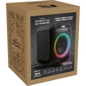 BIGBEN PARTYBTHPMAX - Enceinte lumineuse sans fil - Bluetooth 5.3 - 200W - USB, SD, Aux-In - Micro filaire (idéal Karaoké)