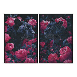 Cadre Home ESPRIT Noir Rose...