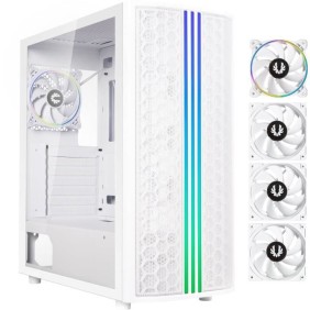 Boitier PC sans alimentation - BITFENIX Saber Mesh (Blanc) - Moyen tour - Format ATX