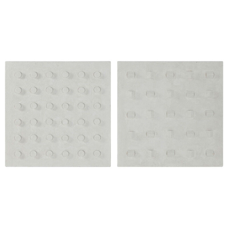 Décoration murale Home ESPRIT Blanc Bois MDF Moderne 80 x 6,5 x 80 cm