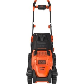 BLACK+DECKER Tondeuse Filaire 1400W Poignée BIKE BEMW461BH-QS 34 cm - 6 Hauteurs Réglables - Idéale pour 300 a 400m²