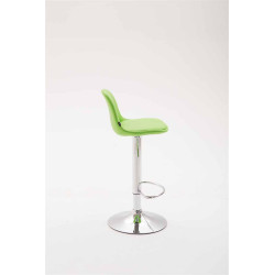 Tabouret de bar Kiel entièrement recouvert de similicuir vert
