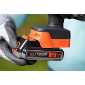 Sécateur BLACK+DECKER - Batterie Lithium 18V 2Ah - Capacité de coupe 25mm - Gâchette de sécurité