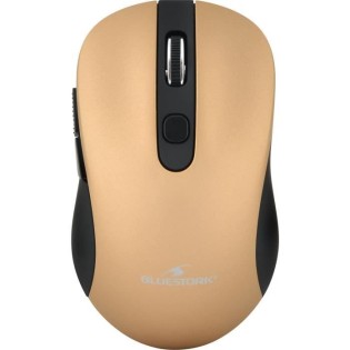 BLUESTORK Souris Sans fil - 2,4 Ghz - 6 boutons - Or métalisé