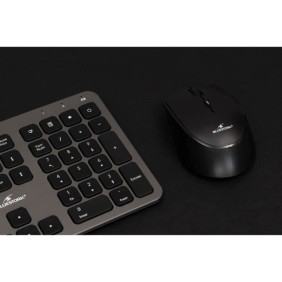 Ensemble clavier et souris - BLUESTORK - Pack Easy Slim - Sans fil - Gris métal