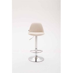 Tabouret de bar Kiel en tissu crème