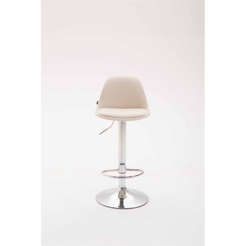 Tabouret de bar Kiel en tissu crème