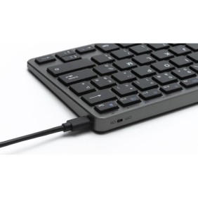 Clavier TKL - BLUESTORK - Bluetooth + 2.4Ghz PC - Gris et Noir