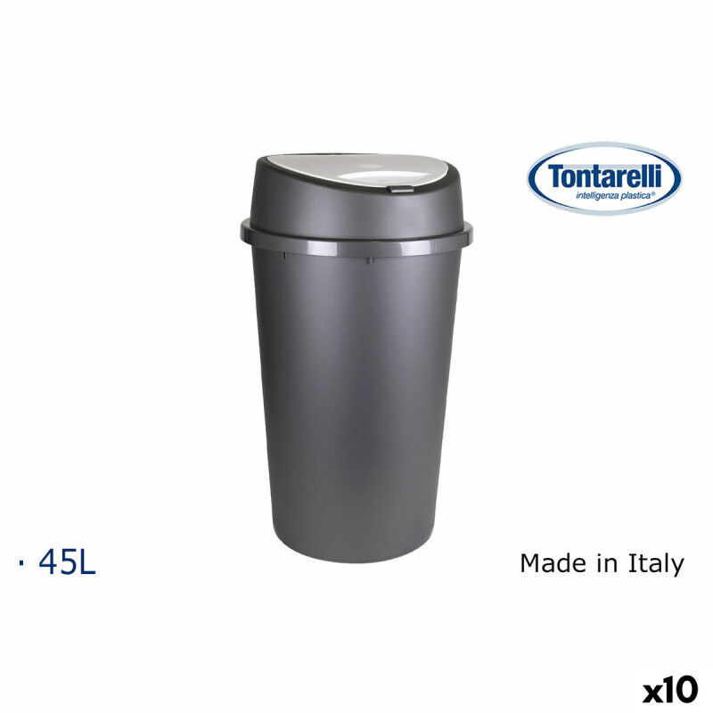 Poubelle Tontarelli Bingo Graphite 45 L (10 Unités)