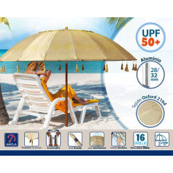 Parasol de plage Beige Ø 240 cm SPF50+