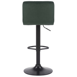 Lot de 2 tabourets de bar Feni en velours vert