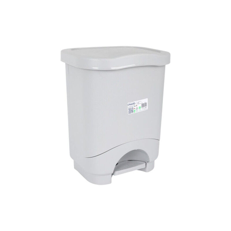 Seau à déchets avec pédale Tontarelli Idea Gris 24 L (4 Unités)