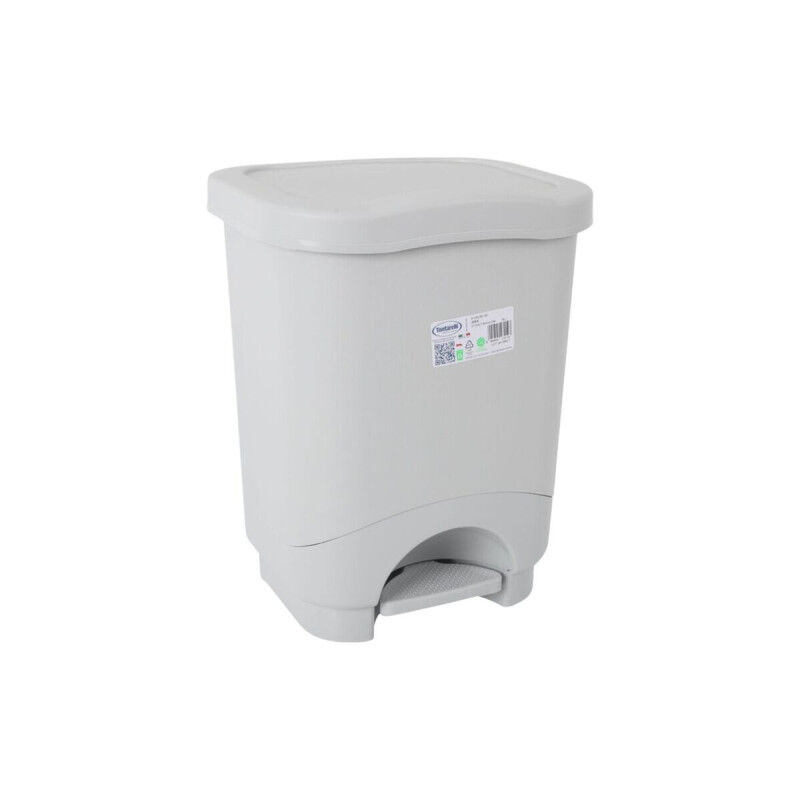 Seau à déchets avec pédale Tontarelli Idea Gris 18 L (4 Unités)