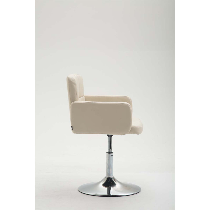 Fauteuil lounge Los Angeles en similicuir cr?me