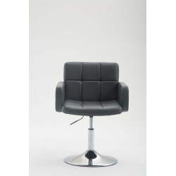 Fauteuil à oreille Los Angeles simili cuir gris