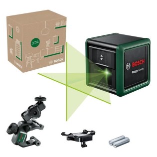 Laser lignes Bosch - Quigo Green (Livré avec 2 piles, une pince universelle MM2 et 1 adaptation de fixation)