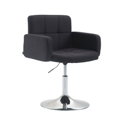 Fauteuil à oreille Los Angeles tissu noir