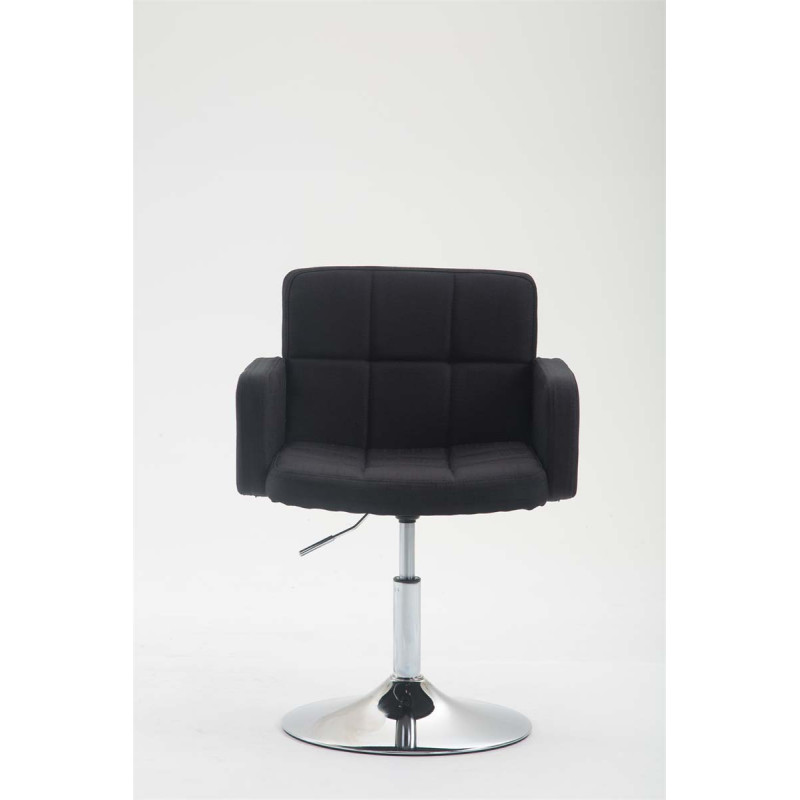 Fauteuil de salon Los Angeles en tissu noir