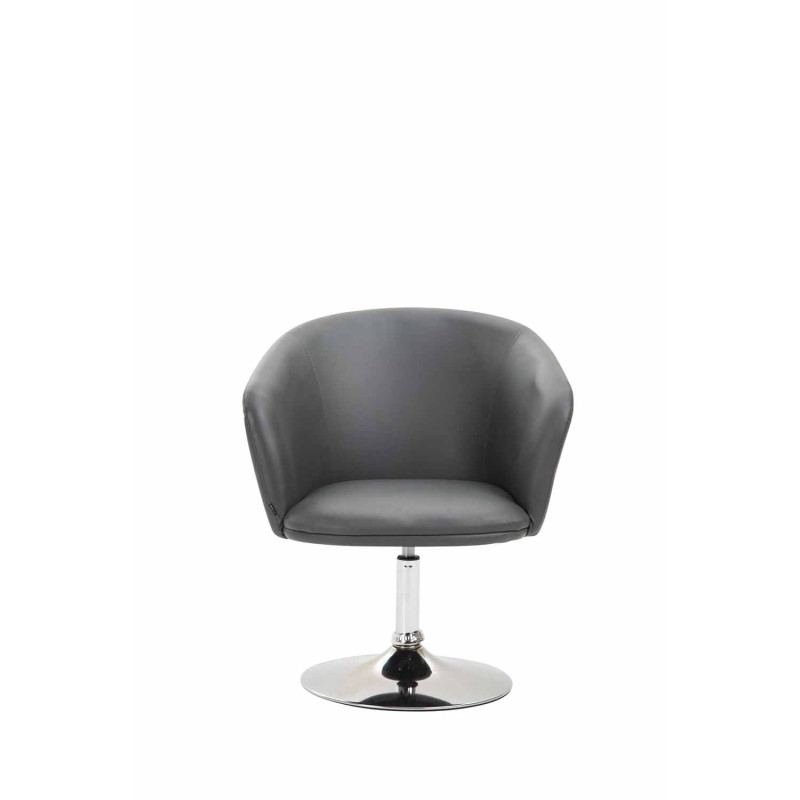 Fauteuil à oreille Arcade simili cuir gris