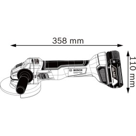 Meuleuse angulaire Bosch Professional GWS 18V-10 + 2 batteries 4,0Ah + chargeur GAL 18V-40 + L-BOXX - 06019J4007