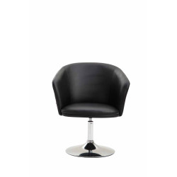 Fauteuil à oreille Arcade simili cuir noir
