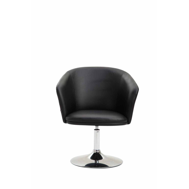 Fauteuil à oreille Arcade simili cuir noir