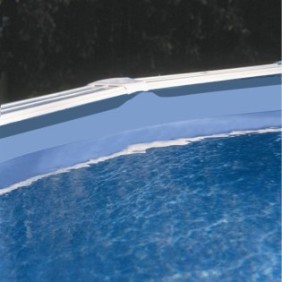 GRE - Kit Piscine hors sol acier blanche ronde - Ш370 x H122 cm (Livrée échelle de sécurité + filtre a cartouche)