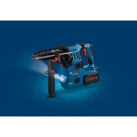 Perforateur Bosch Professional GBH 18V-28CF 3,3J avec dispositif d'aspi GDE 18V-16, 2 batt ProCore 8,0Ah, Chargeur, Llbox 061192