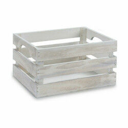 Boîte Décorative Blanc Bois de peuplier 26,2 x 13,2 x 15,8 cm (24 Unités)