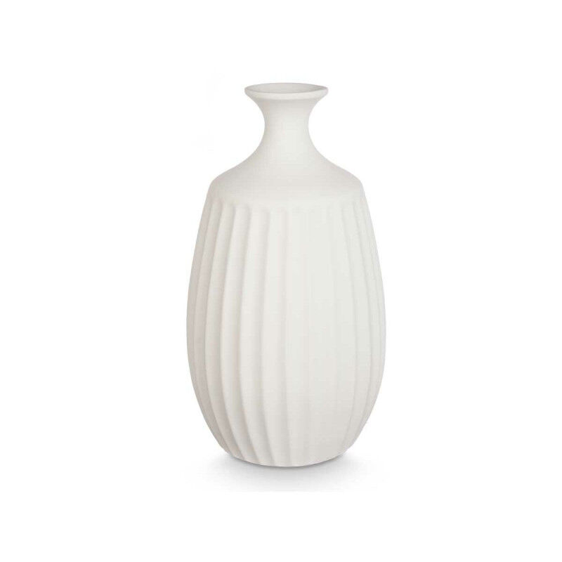 Vase Blanc Céramique 21 x 39 x 21 cm (2 Unités)