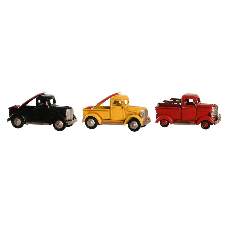 Figurine Décorative DKD Home Decor Jaune Noir Rouge Vintage 17 x 7,5 x 9,5 cm (3 Unités)