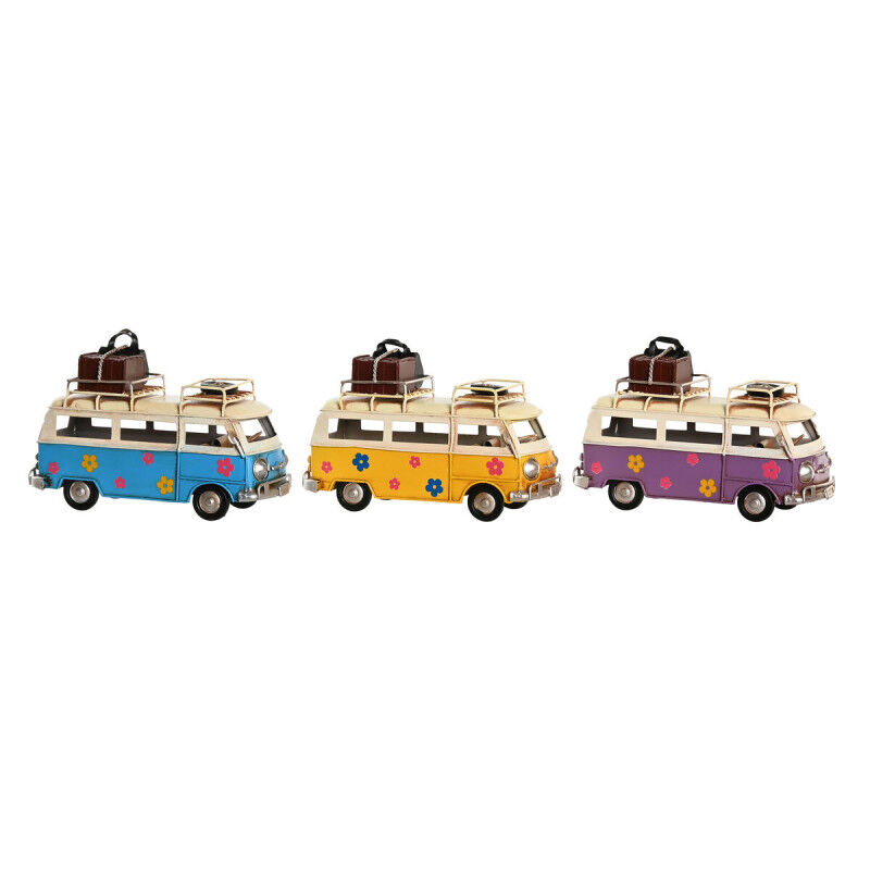Figurine Décorative DKD Home Decor Jaune Bleu Lila Vintage 17 x 7,5 x 11,5 cm (3 Unités)