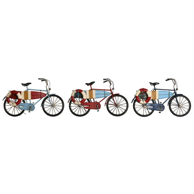 Figurine Décorative Home ESPRIT Bleu Rouge Blue marine 29 x 11 x 17 cm (3 Unités)