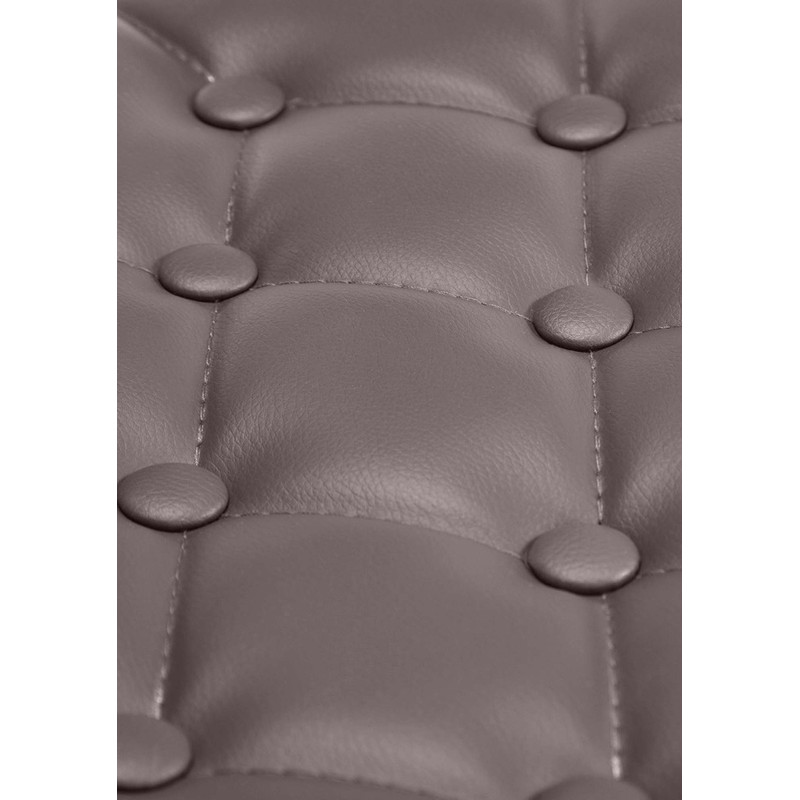 Fauteuil à oreille Dublin en similicuir marron