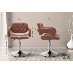 Fauteuil lounge Dublin en similicuir cognac