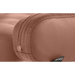 Fauteuil lounge Dublin en similicuir cognac