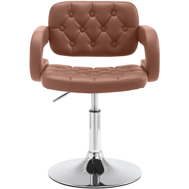 Fauteuil à oreille Dublin simili cuir cognac