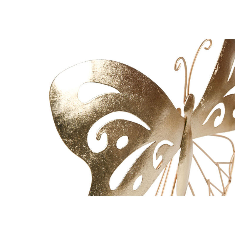 Décoration murale Home ESPRIT Doré Papillon 43 x 2 x 33 cm (4 Unités)