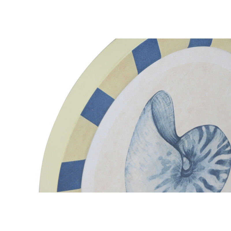 Décoration murale Home ESPRIT Bleu Blanc méditerranéen 30 x 3 x 30 cm (4 Unités)