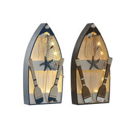 Figurine Décorative Home ESPRIT Bleu Blanc Marron 20 x 7 x 40 cm (2 Unités)