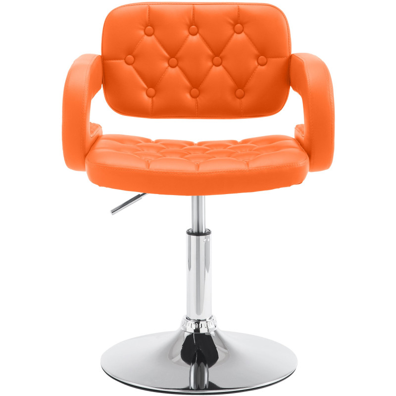 Sedia lounge Dublin in similpelle arancione