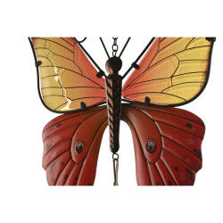 Décoration murale Home ESPRIT Bleu Orange Papillon Shabby Chic 23 x 13 x 90 cm (2 Unités)