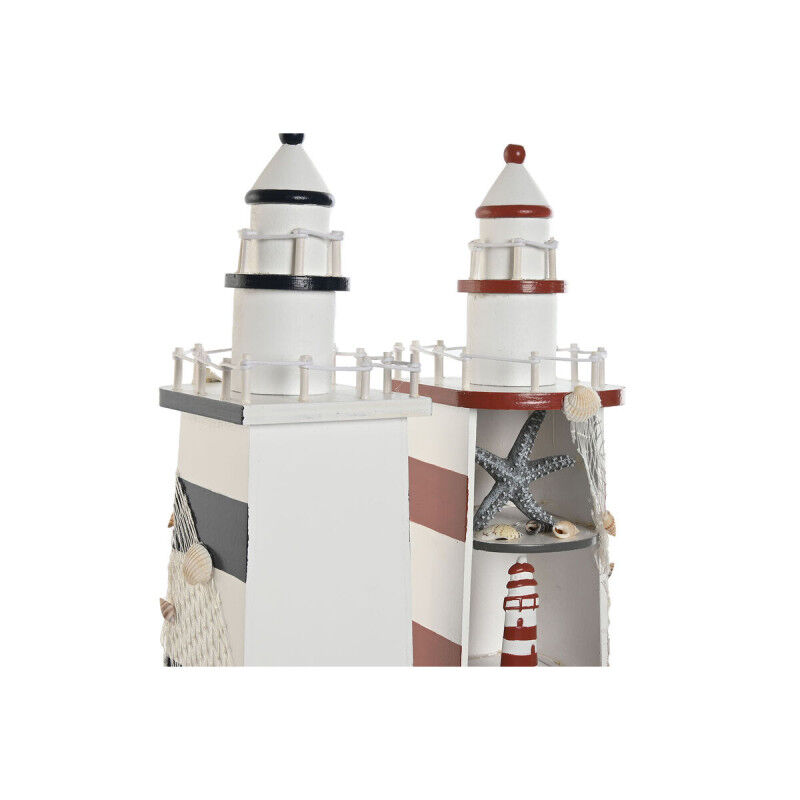 Figurine Décorative Home ESPRIT Bleu Rouge Phare 14 x 16 x 52 cm (2 Unités)
