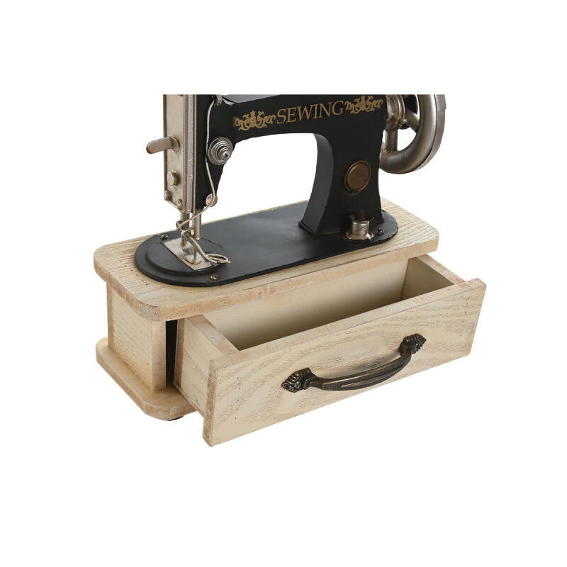 Figurine Décorative Home ESPRIT Noir Bordeaux Naturel Vintage 23 x 12 x 23,5 cm (2 Unités)